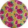 Rond Mexicaans tafelzeil rosas goudbruin (120cm)