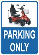 parking only scootmobiel
