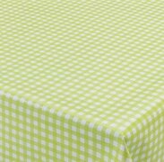 Ovaal tafelzeil ruitje groen Paty