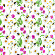 Tafelzeil bloemen en bijen
