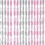 Vliegengordijn knopen grijs/roze 90x200cm