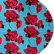 Ovaal Mexicaans tafelzeil rosas lichtblauw