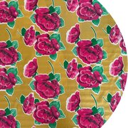 Ovaal Mexicaans tafelzeil rosas goudbruin