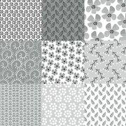 Tafelzeil patchwork grijs