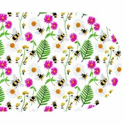 Ovaal tafelzeil bijen en bloemen 