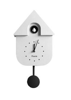 Koekoeksklok modern wit/zwart