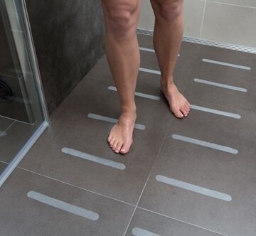 Voordeelpak: Antislip stickers langwerpig transparant (12stuks)