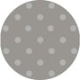 Rond tafelzeil stippen lichtgrijs/beige Paty (140cm)