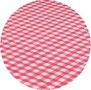 Rond tafelzeil ruitje rood Paty (140cm)