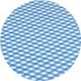 Rond tafelzeil ruitje blauw Paty (140cm)