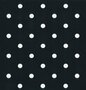 Tafelzeil zwart met witte stippen 