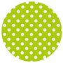 Rond tafelzeil fris groen met stippen (140cm)