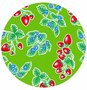 Rond Mexicaans tafelzeil aardbei groen (120cm)