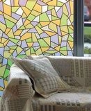 Raamfolie glas mozaiek kleuren (45cm)_