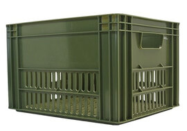 Fietskrat groen army met bevestiging