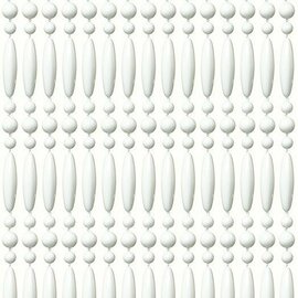 Vliegengordijn kralen recht wit 90x210cm