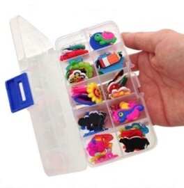 50 loombands charms in sorteerdoosje