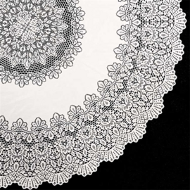 Rond buiten tafelkleed vinyl 152cm wit