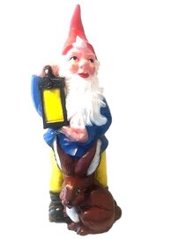 Grote tuinkabouter met haas 113cm