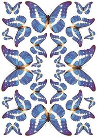 Fietsstickers vlinders blauw