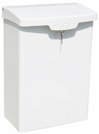 Ptt brievenbus staal wit (glans)