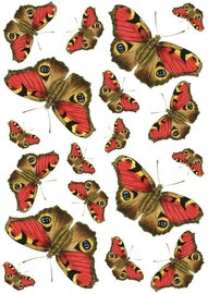 Fietsstickers vlinders rood