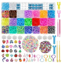 Loombands koffer 6300 delig met extra sterk loombord