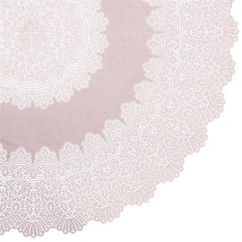 Rond tafelkleed buiten vinyl oud roze 180cm