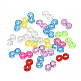S-Clips voor loombands gekleurd (300st.)