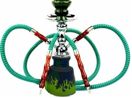 Waterpijp Pyra 2 slangen groen