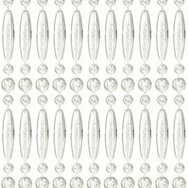 Vliegengordijn kralen recht transparant 90x210cm