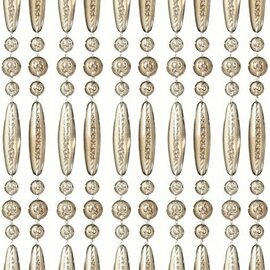 Vliegengordijn kralen recht champagne transparant 90x210cm