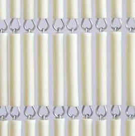 Vliegengordijn hulzen creme recht 90x210cm