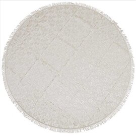 Rond buiten tafelkleed 160cm schuimvinyl pebble grijs (dikke kwaliteit)