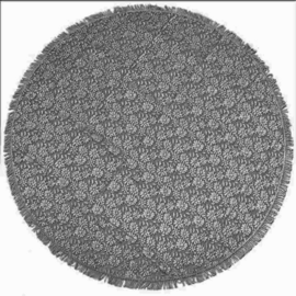 Rond buiten tafelkleed 160cm schuimvinyl antraciet grijs (dikke kwaliteit)