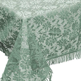 Buiten tafelkleed schuimvinyl 150x220cm salie groen (dikke kwaliteit)