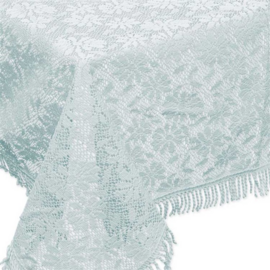 Buiten tafelkleed schuimvinyl 150x220cm ijs blauw (dikke kwaliteit)