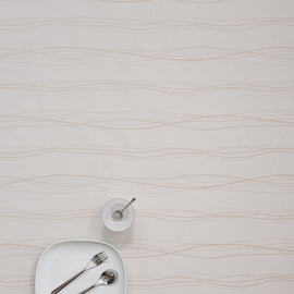 Wasbaar tafelzeil lines creme
