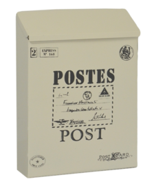 Brievenbus Post kaart creme