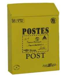 Brievenbus Post kaart okergeel