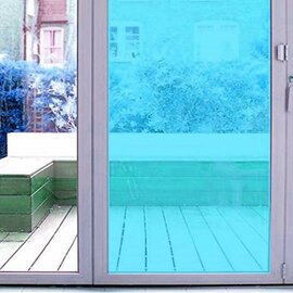 Aslan raamfolie transparant lichtblauw RAL 5012 (125cm)