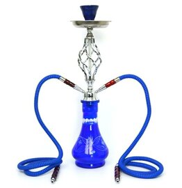 Waterpijp Emirates blauw 2 slangen (52cm)