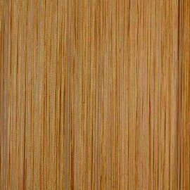 Draadjesgordijn champagne goud/bruin 100x250cm