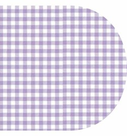 Ovaal tafelzeil ruitje paars