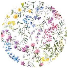 Rond tafelzeil boeketbloemen (140cm)