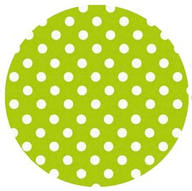 Rond tafelzeil fris groen met stippen (140cm)
