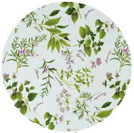 Rond doorzichtig tafelzeil kruidenplant (140cm)