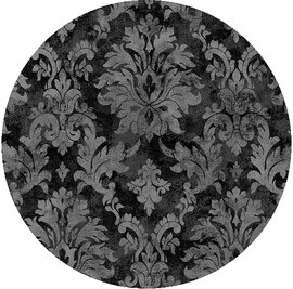 Rond tafelzeil brocant vintage dark (ca. 137cm)