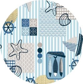 Rond tafelzeil Marine (140cm) 