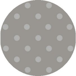 Rond tafelzeil stippen lichtgrijs/beige Paty (140cm)